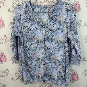 Soyaconcept shirt dotted floral pattern Elegant Patterned Blouse in Light Blue